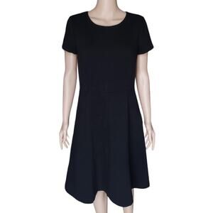 Boden Dress Women's 8 Corporate Black Fit And Flare Short Sleeves Party classic